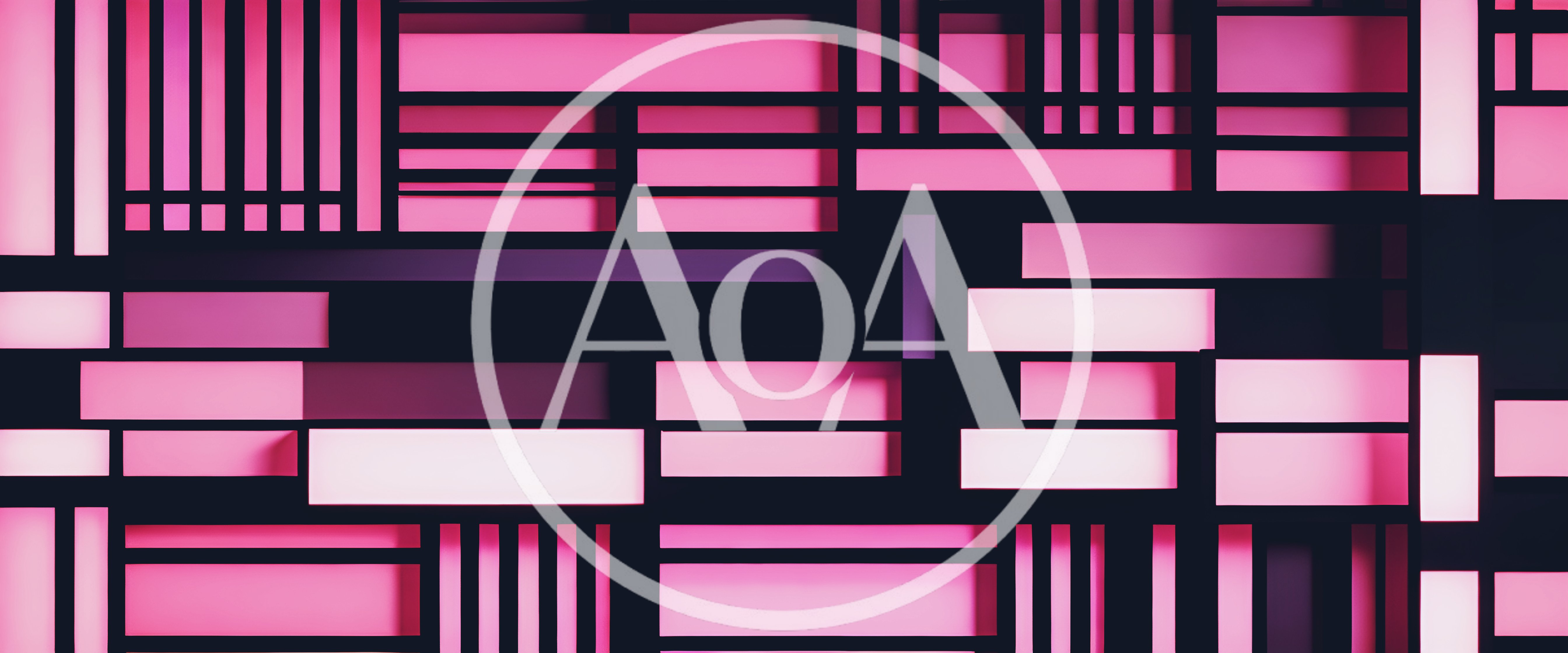 Abstract Geometric Background With Pink Glowing Rectangles
