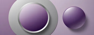 Abstract Purple Spheres With Metallic Ring Background