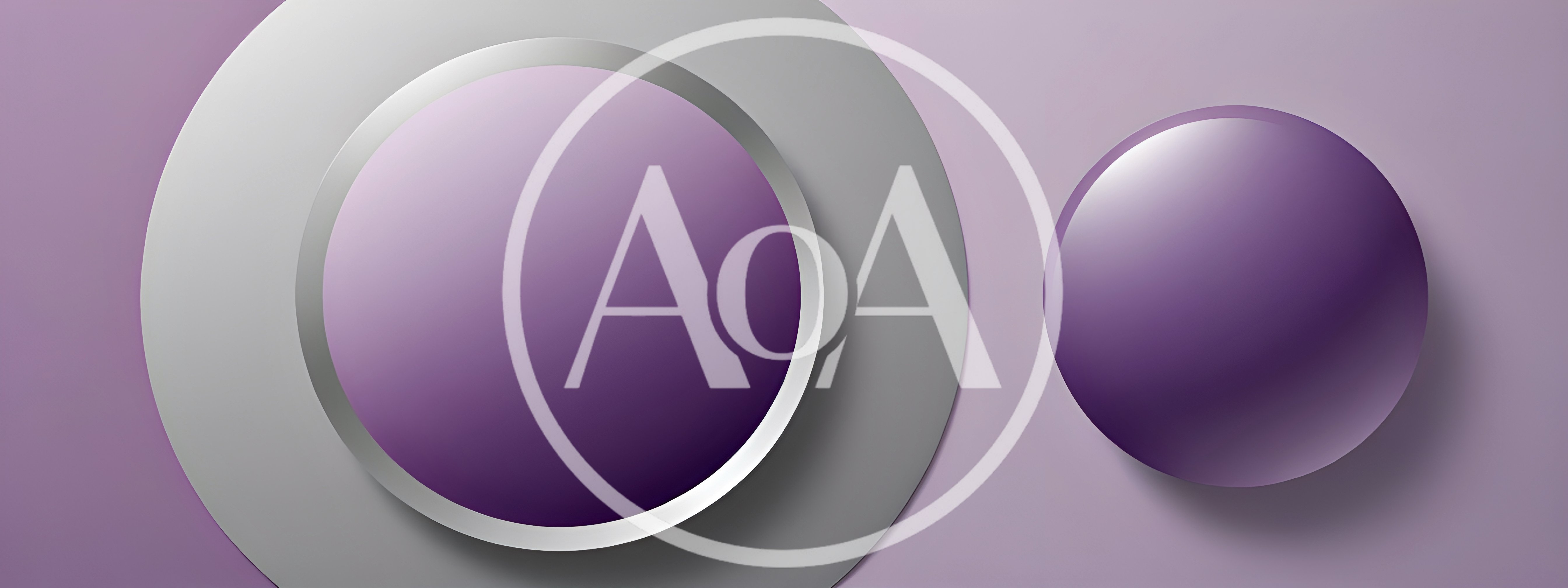 Abstract Purple Spheres With Metallic Ring Background