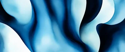 Abstract Blue Ink Flowing In Water Background