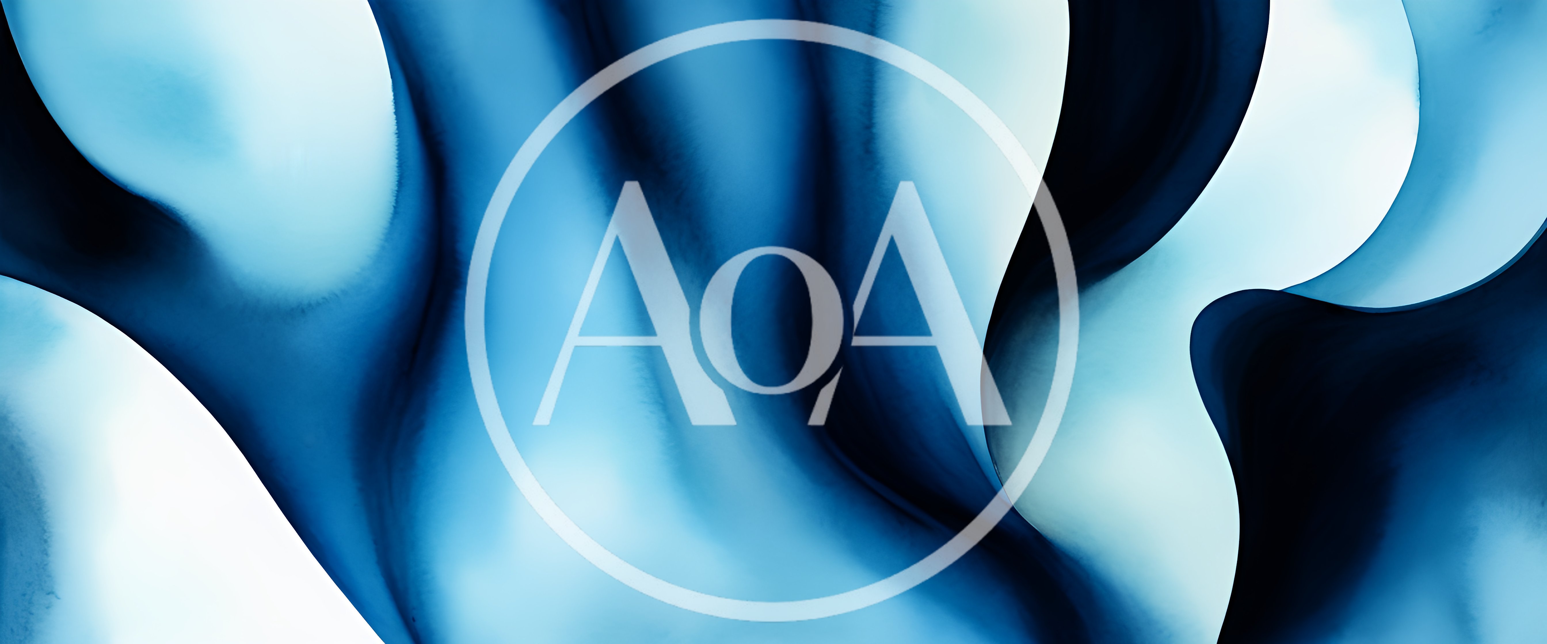 Abstract Blue Ink Flowing In Water Background