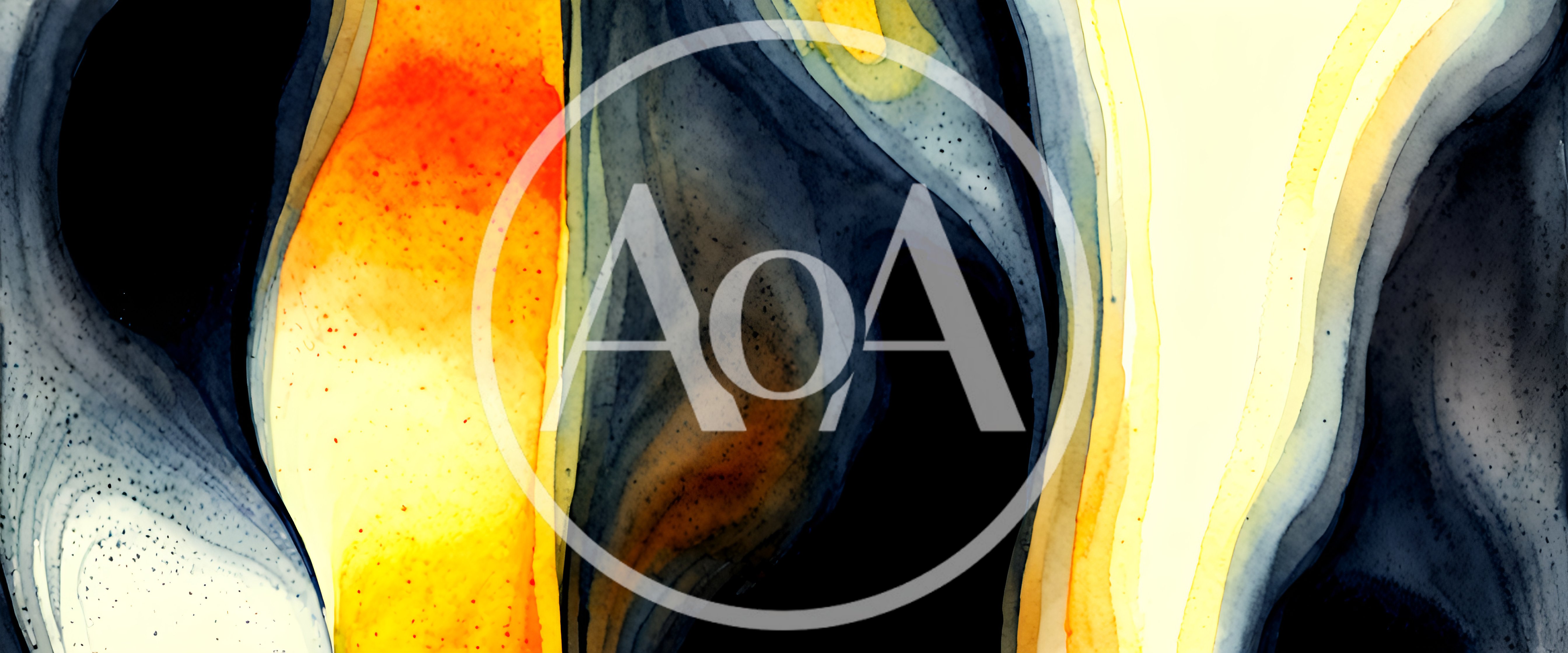Abstract Watercolor Background With Flowing Ink And Gold