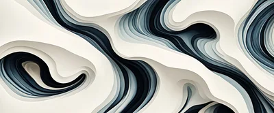 Abstract Fluid Waves With Layered Depth Effect