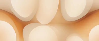 Abstract 3D Organic Shapes In Soft Beige Tones