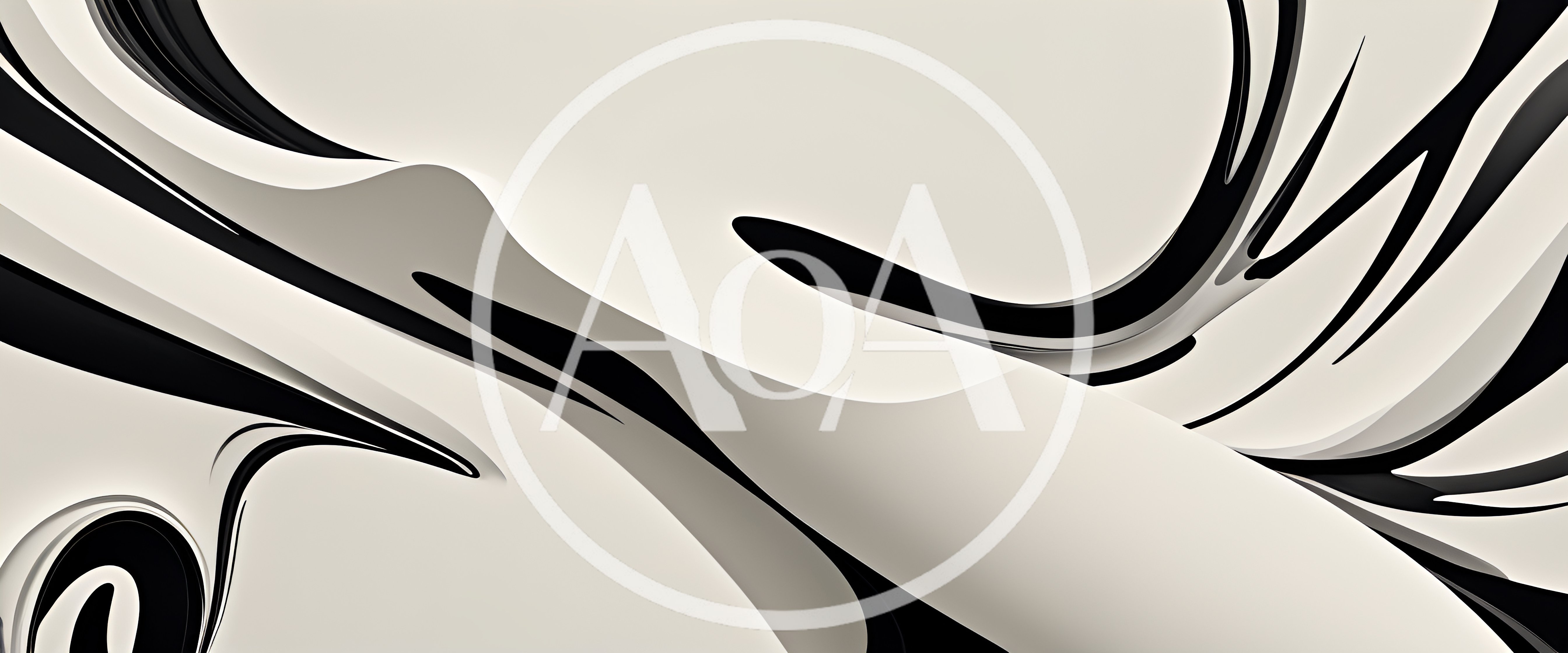 Abstract Fluid Liquid Waves In Black And White