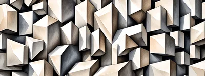 Abstract Geometric 3D Block Pattern Background