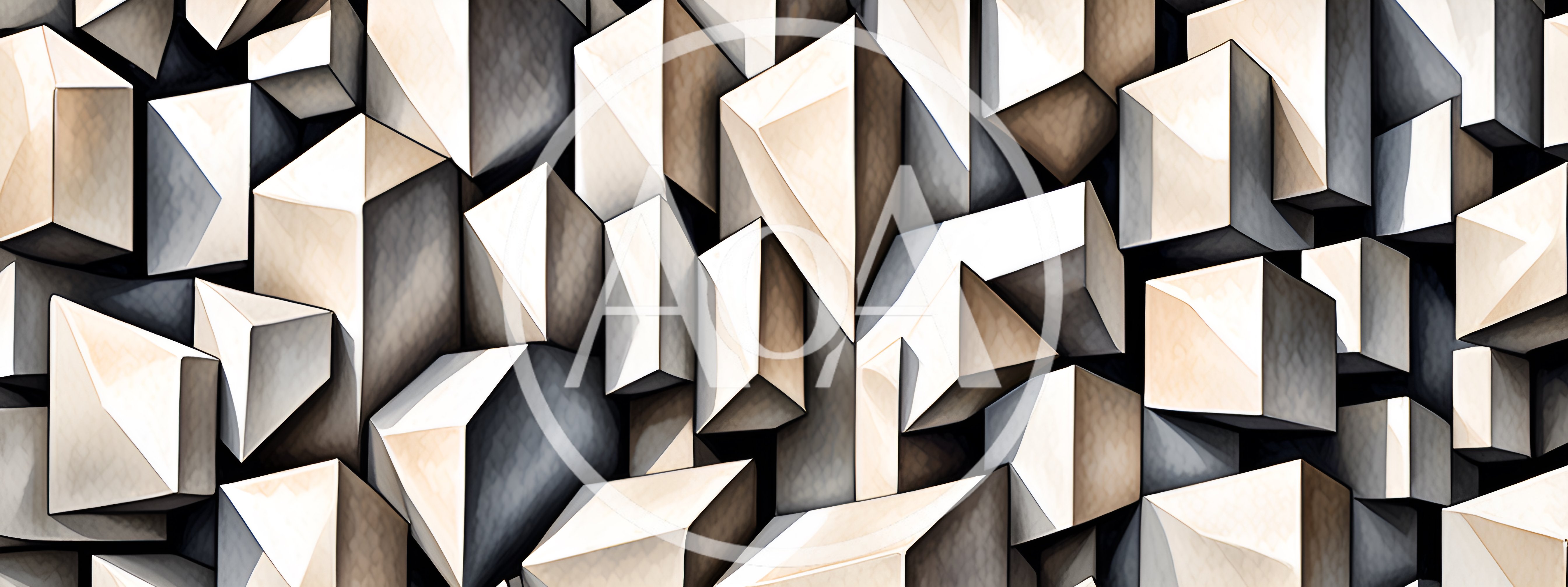 Abstract Geometric 3D Block Pattern Background