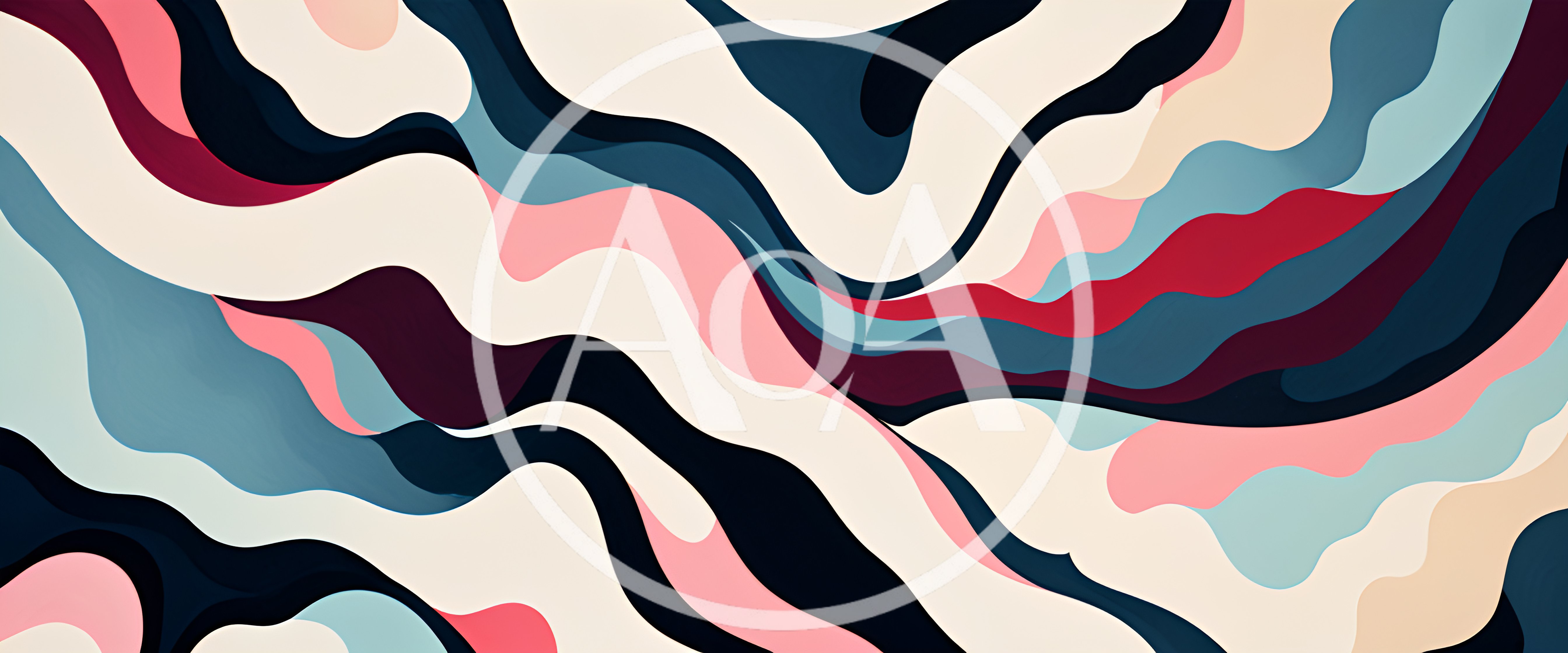 Abstract Wavy Layers Background With Soft Pastel Colors
