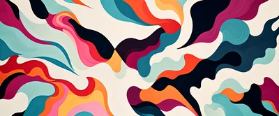 Abstract Fluid Wave Pattern With Vibrant Colors