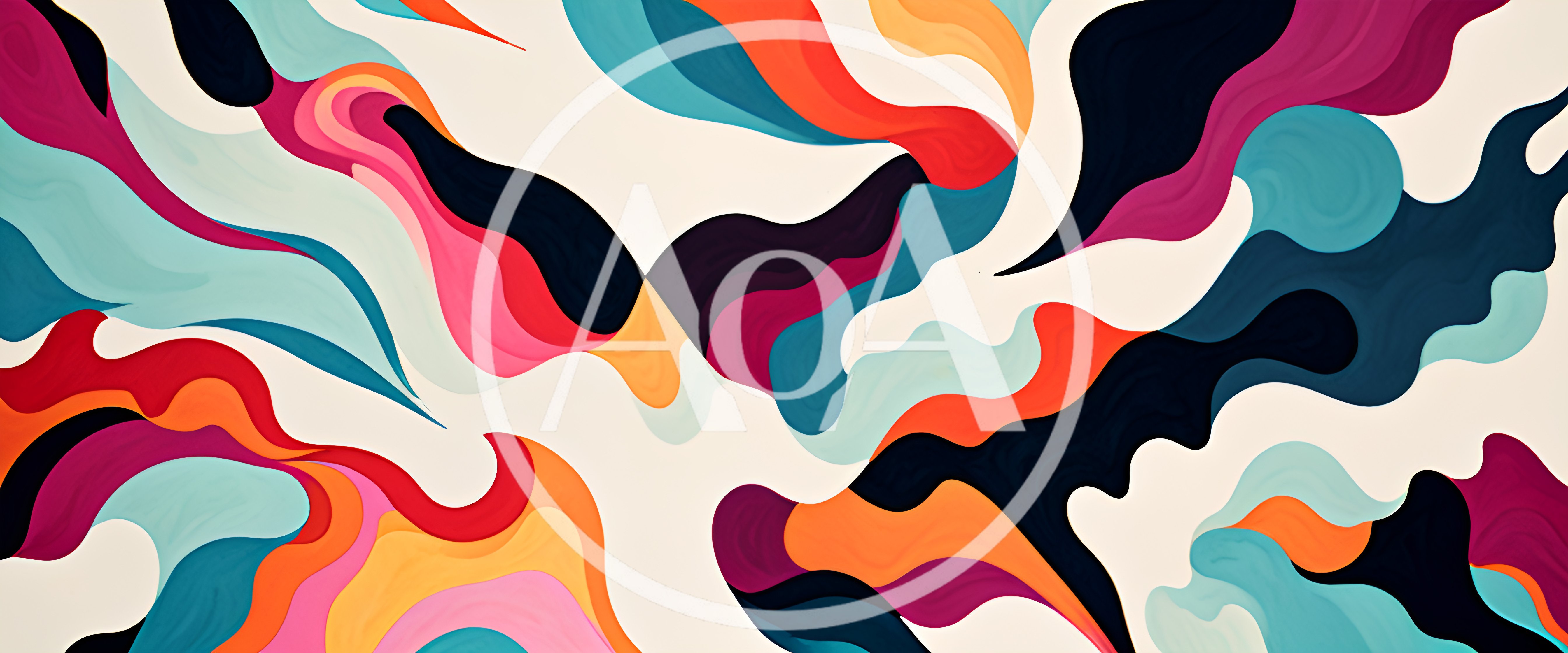 Abstract Fluid Wave Pattern With Vibrant Colors