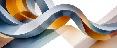 Abstract 3D Wavy Ribbon Background