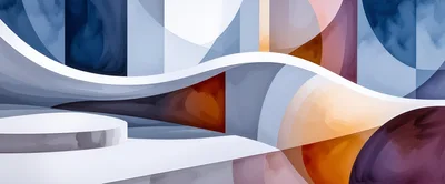 Abstract Watercolor Podium Display Background