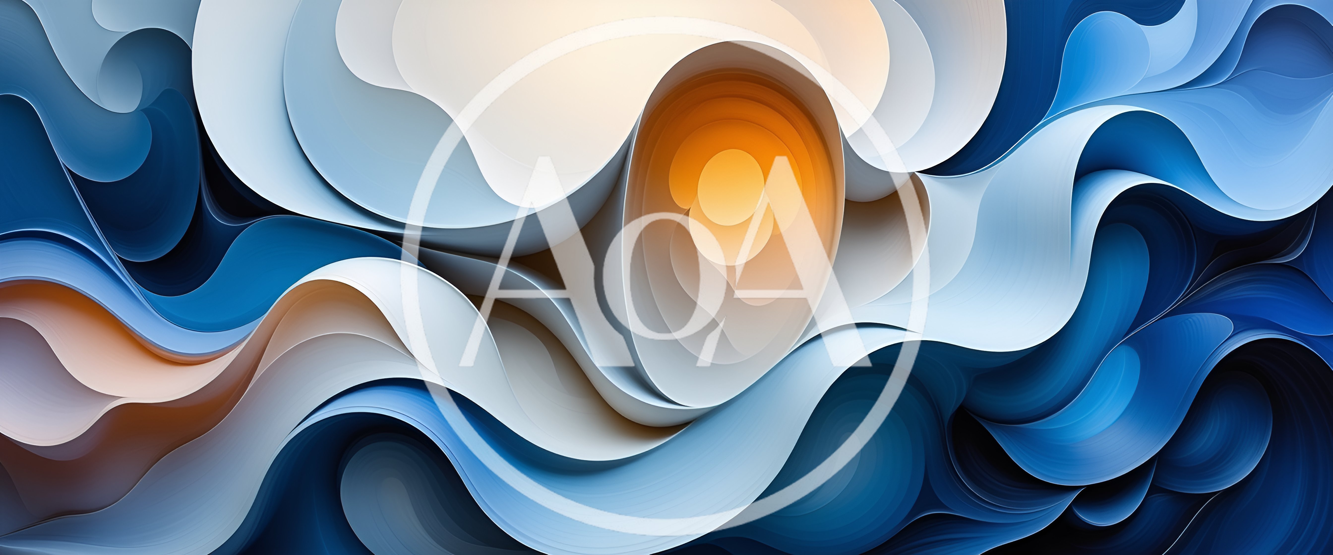 Abstract Fluid Waves With Soft Gradient Lighting