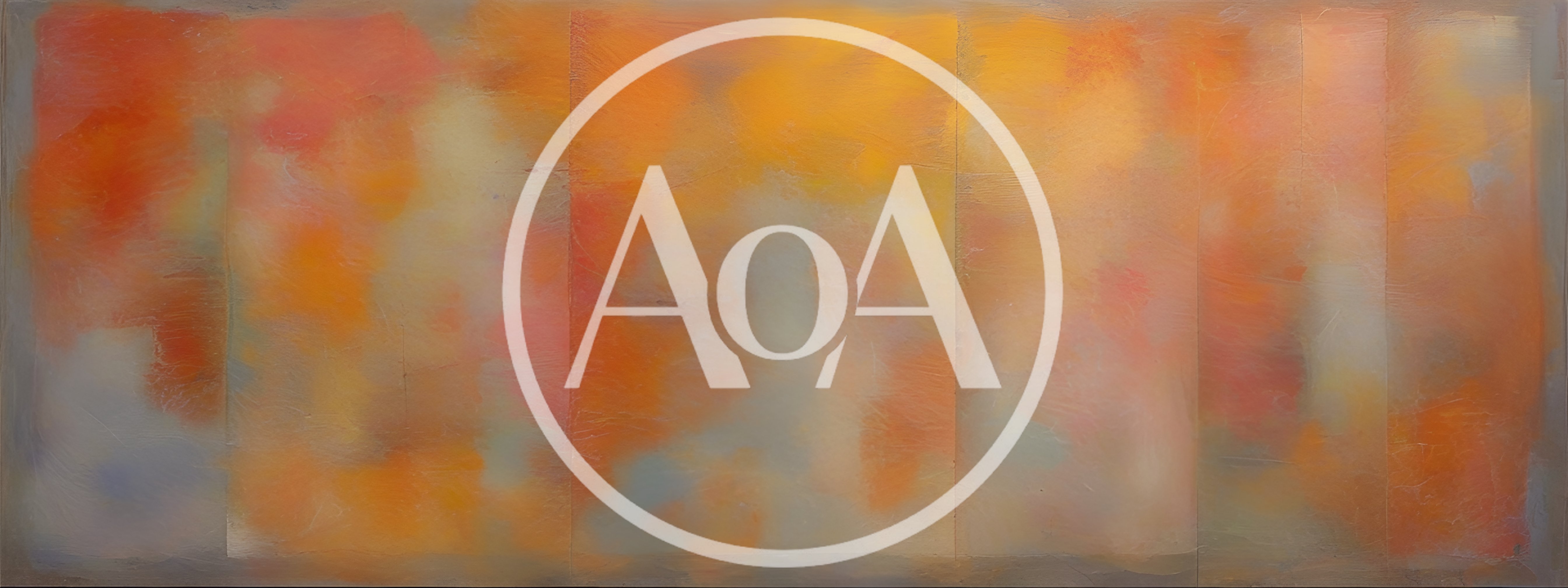 Abstract Oil Painting With Warm Orange And Yellow Tones