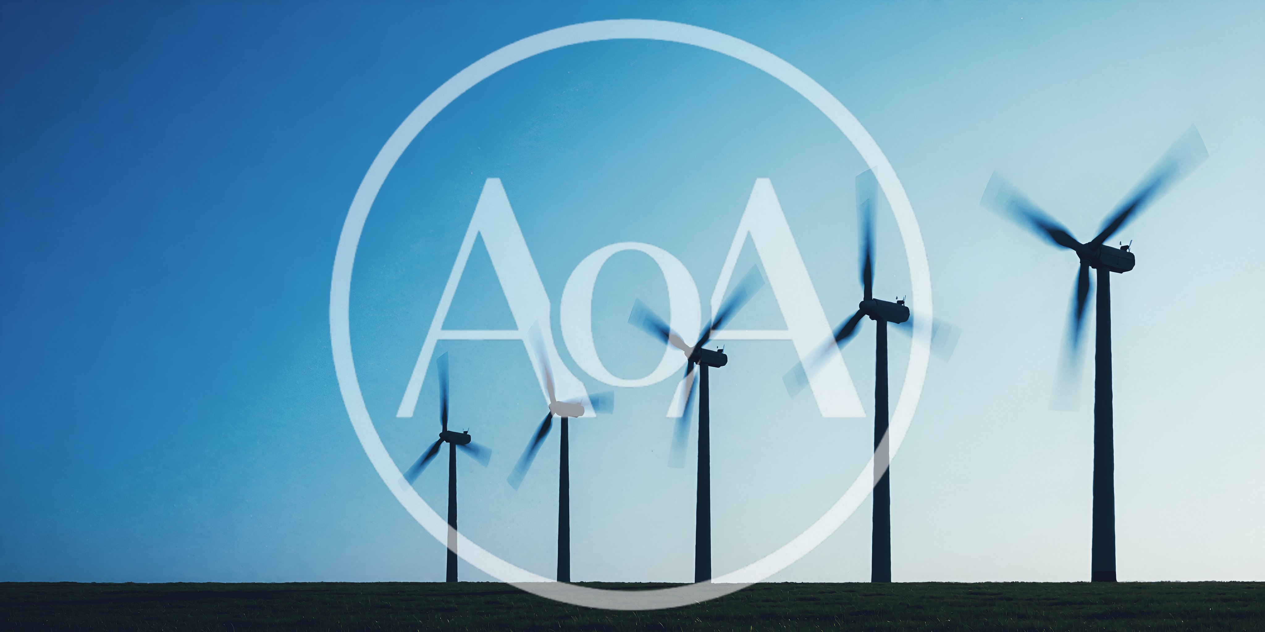 Five Wind Turbines Rotating In A Field