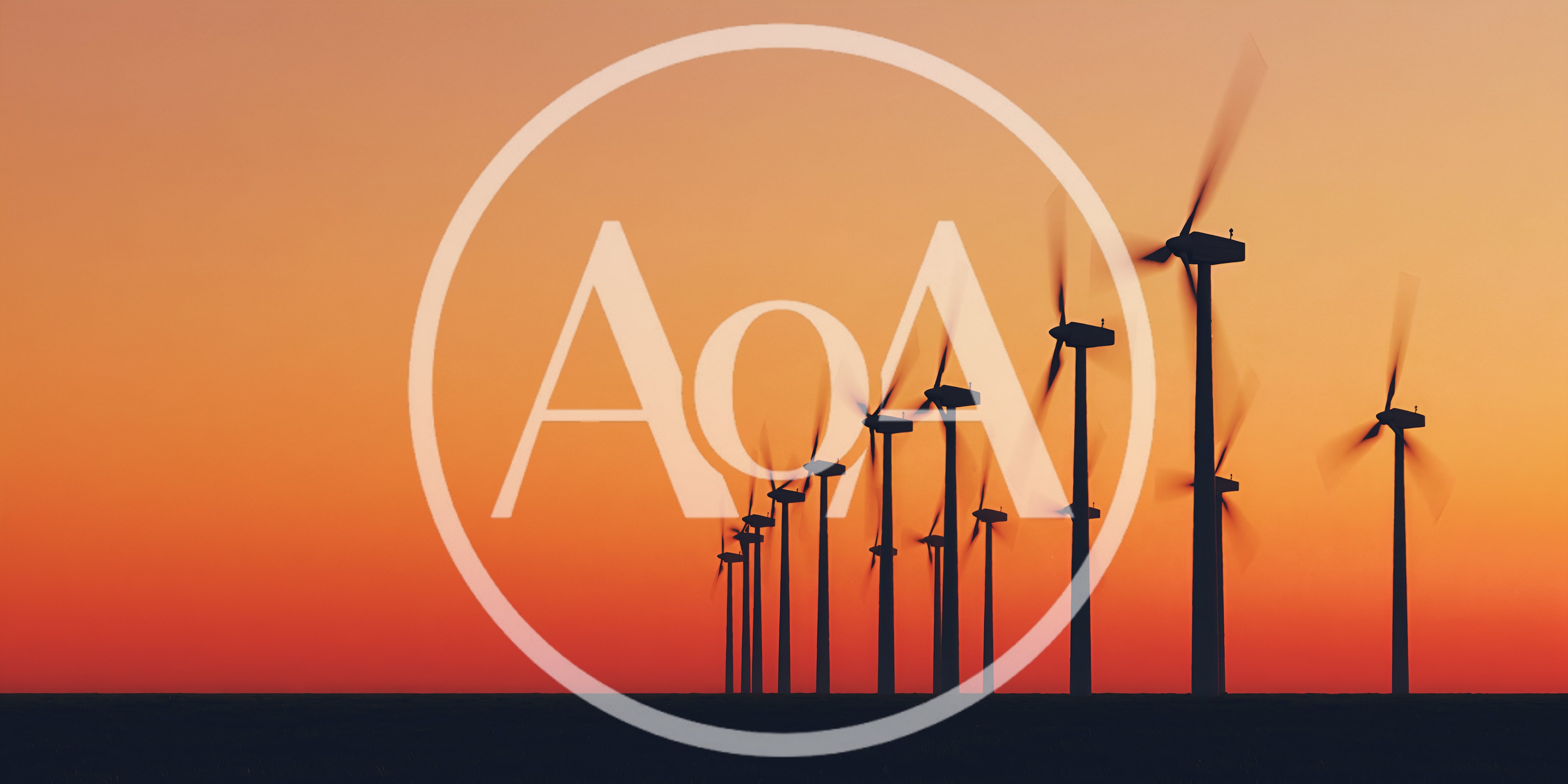 Wind Turbine Farm Silhouettes At Sunset