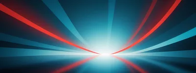 Abstract Background With Glowing Red And Blue Light Streaks