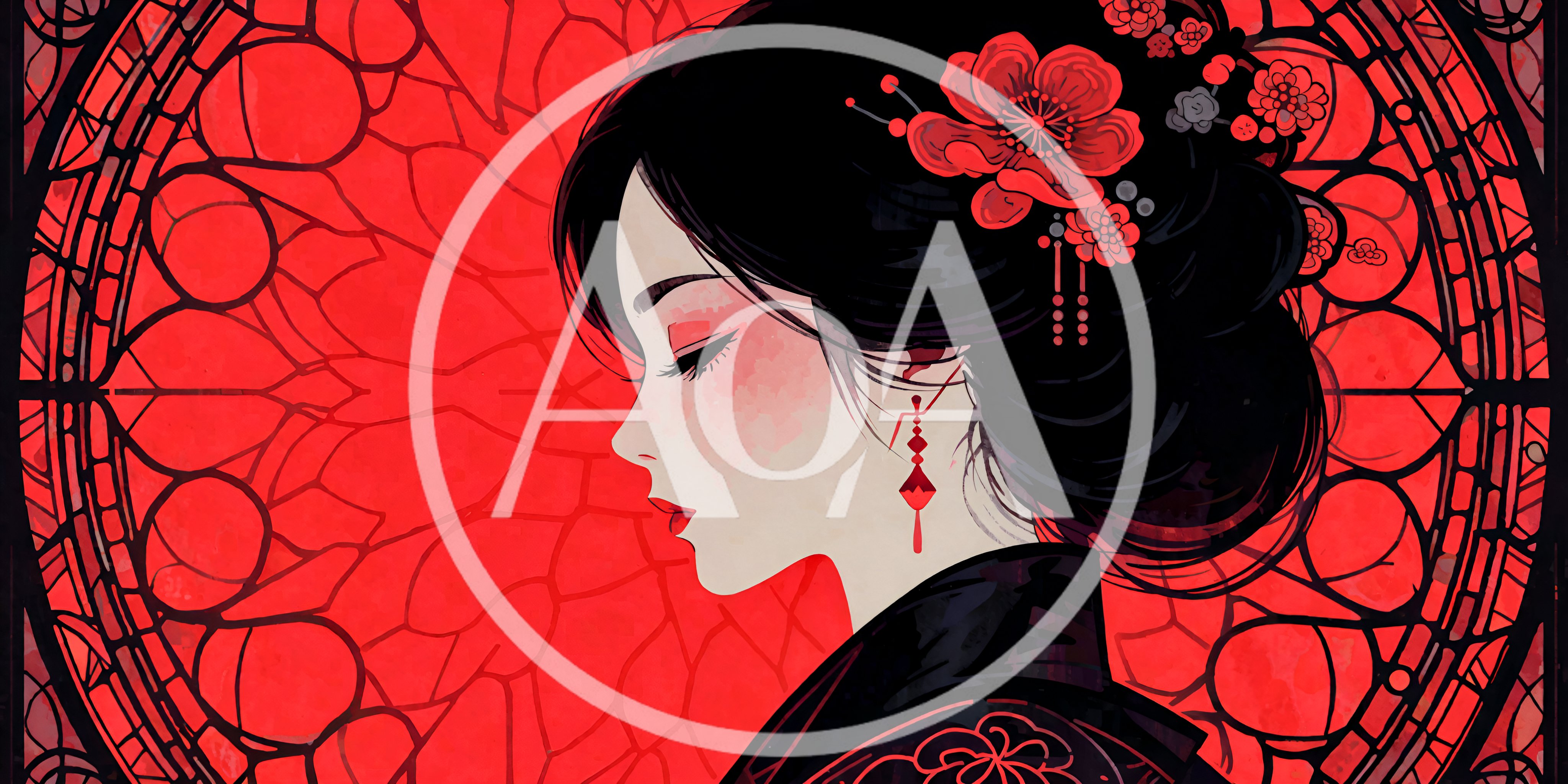 Digital Illustration Of A Woman In Traditional Style