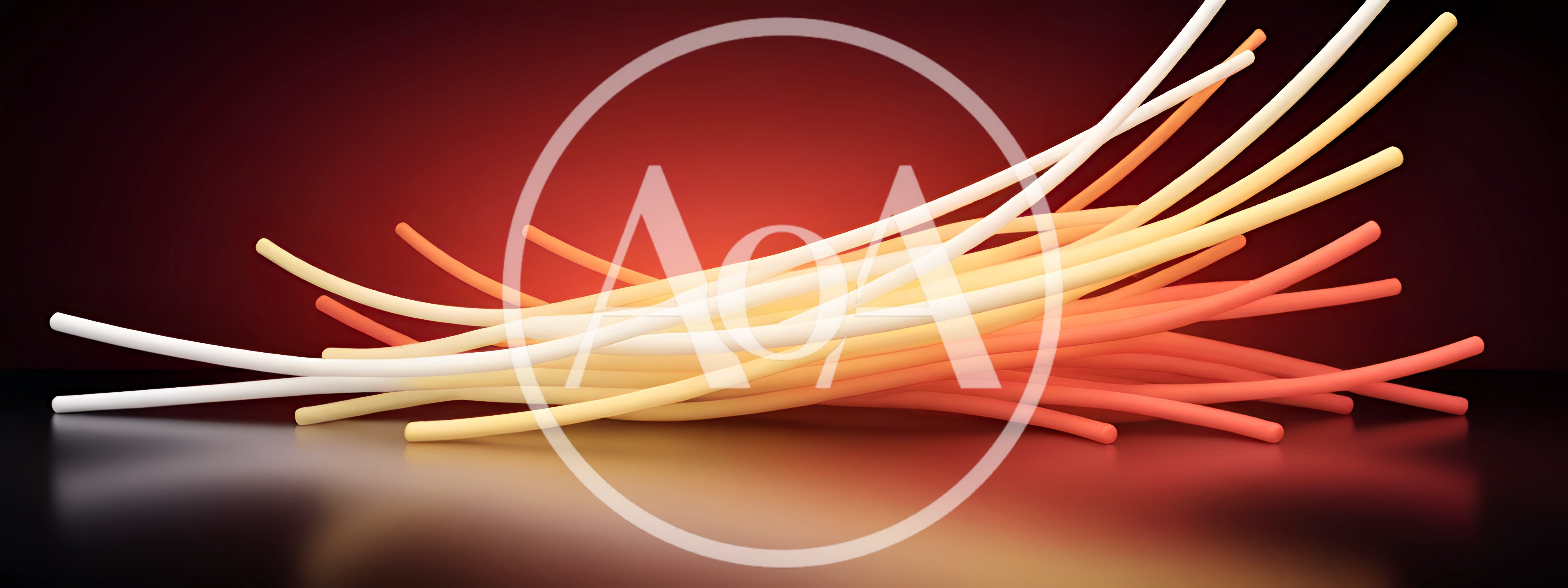 Abstract 3D Rendered Colorful Spaghetti Strands
