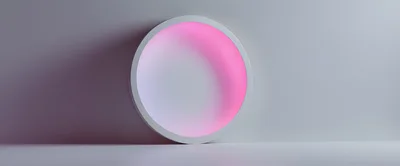 Minimalist Circular Light Frame With Pink Gradient Glow