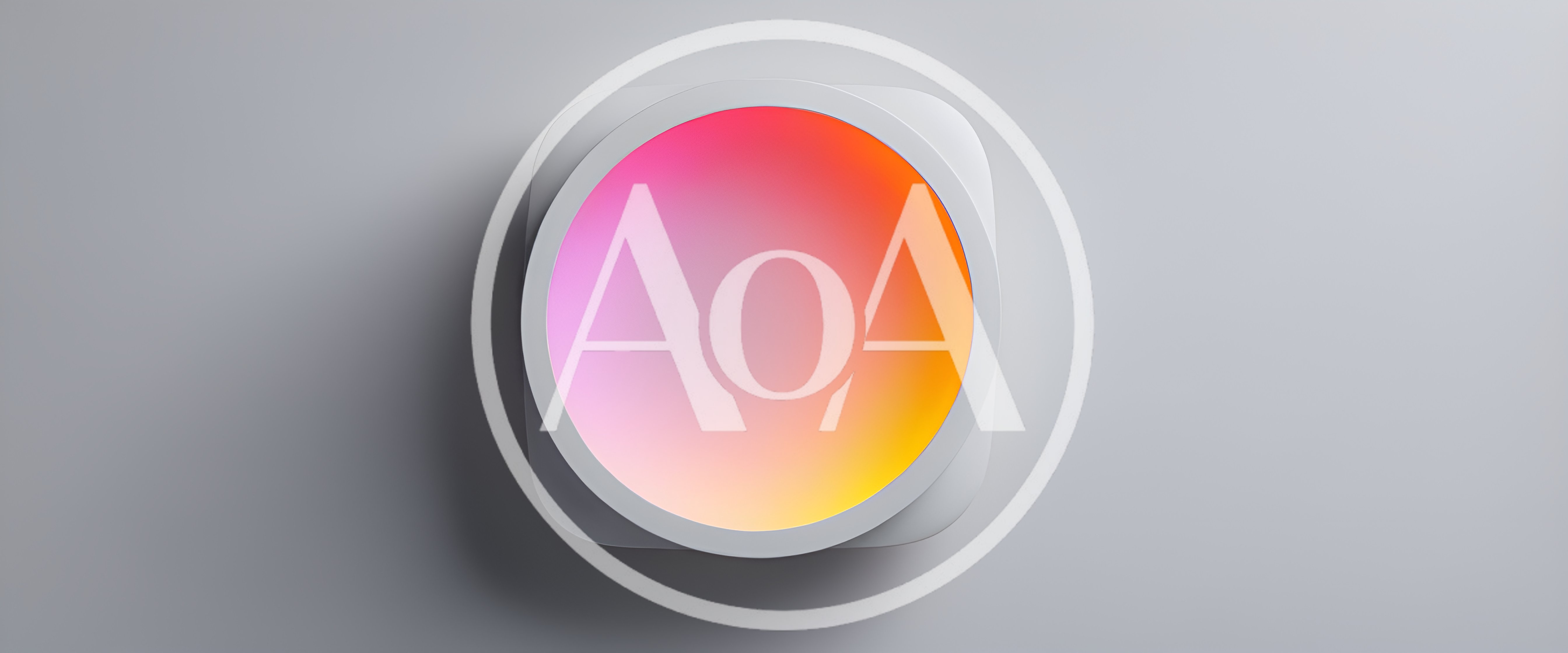Abstract Gradient Circle Icon on Light Gray Background