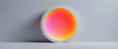 Minimalist Circular Light Installation With Gradient Glow