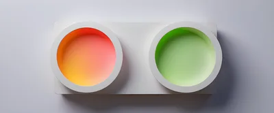Two Circular Bowls With Gradient Lighting