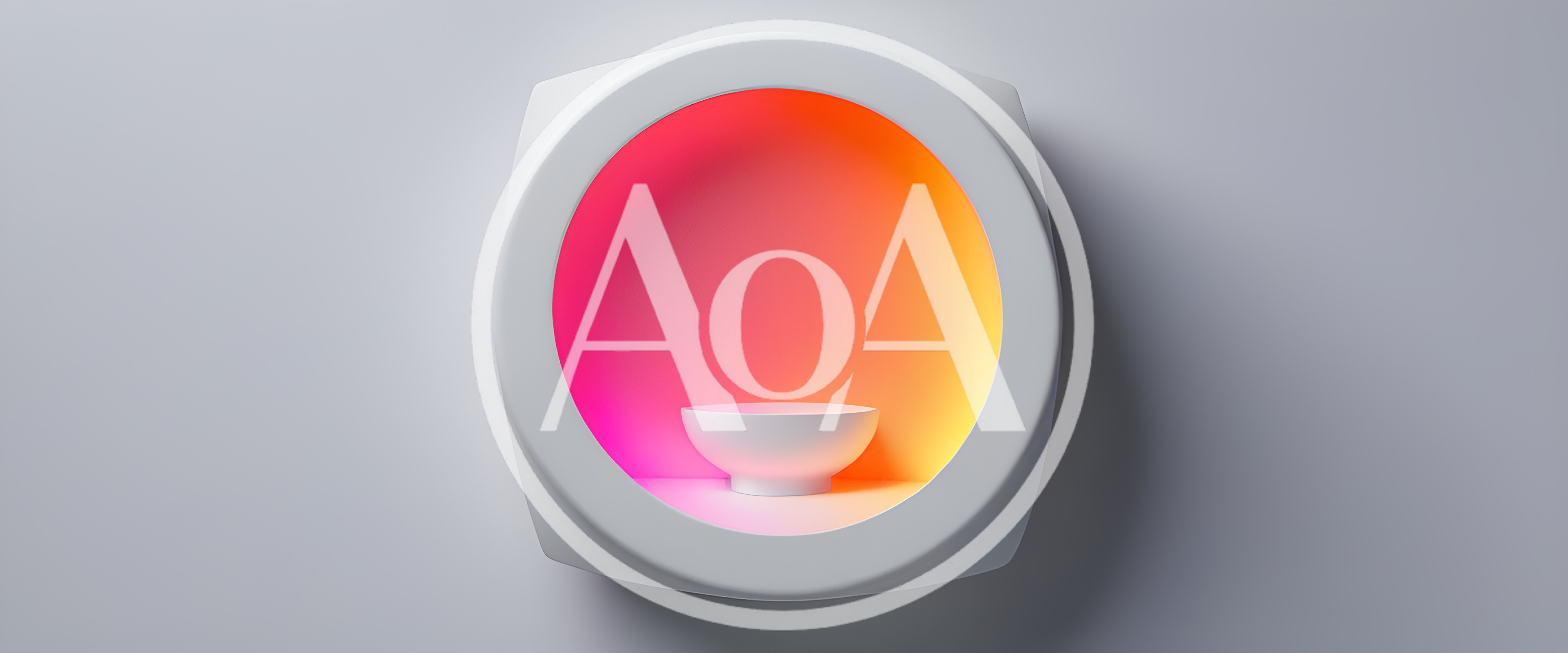 Minimalist White Circular Display Pedestal With Gradient Lighting