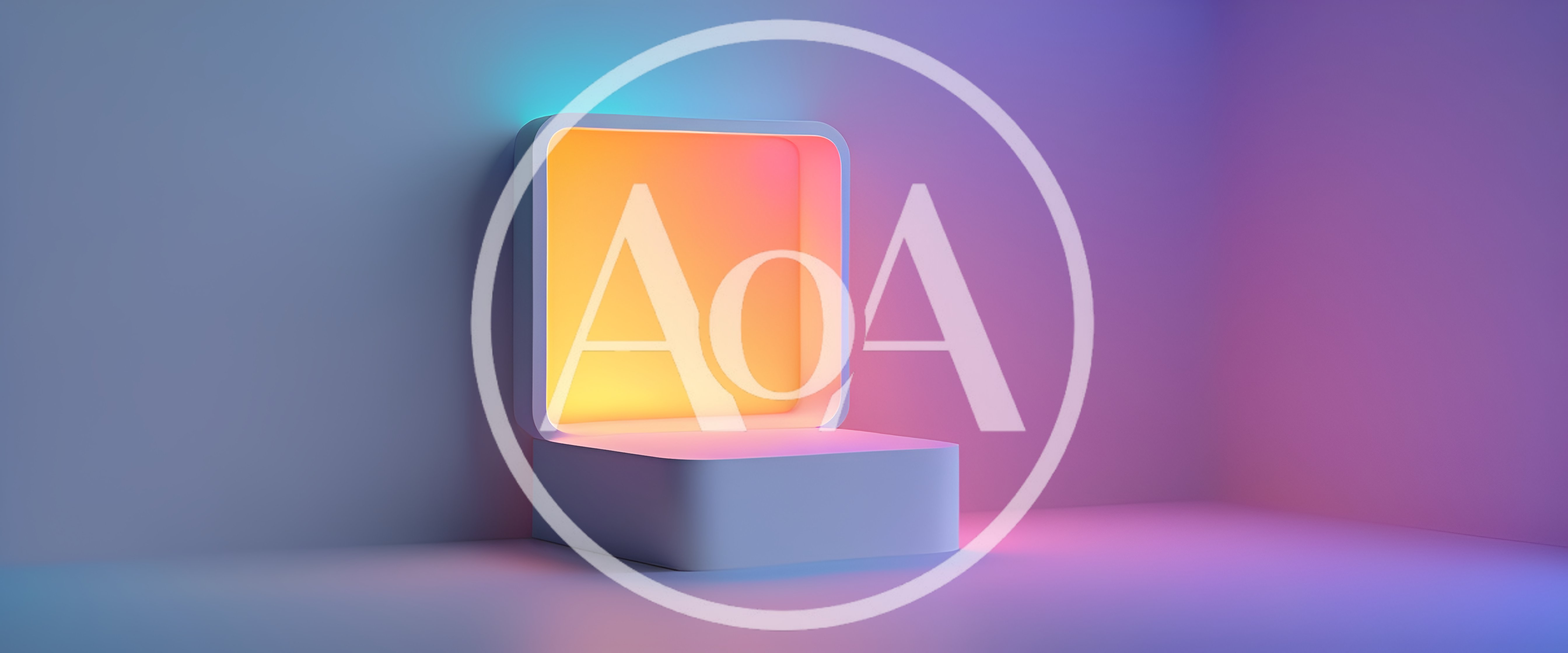 Minimalist 3D Podium With Glowing Neon Backlight