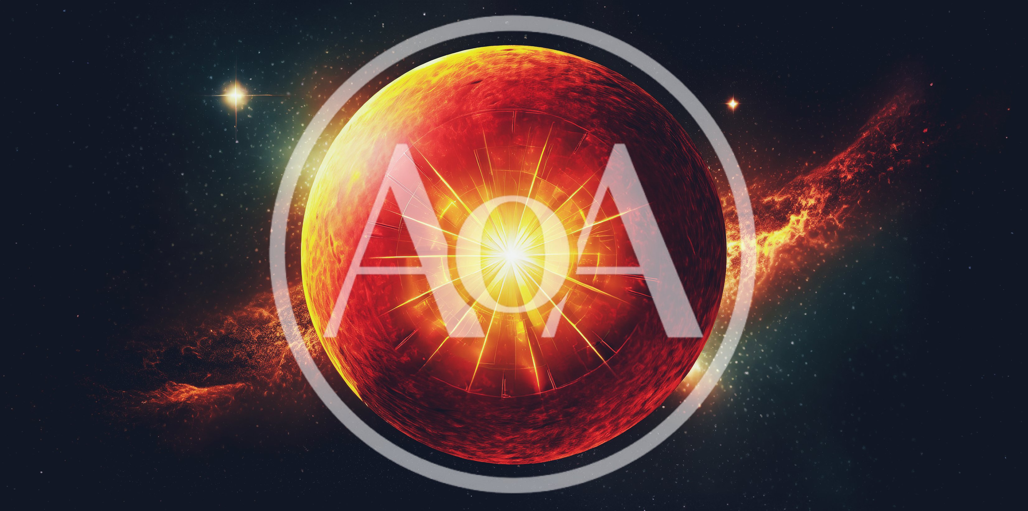Glowing Red Planet With Internal Energy Core