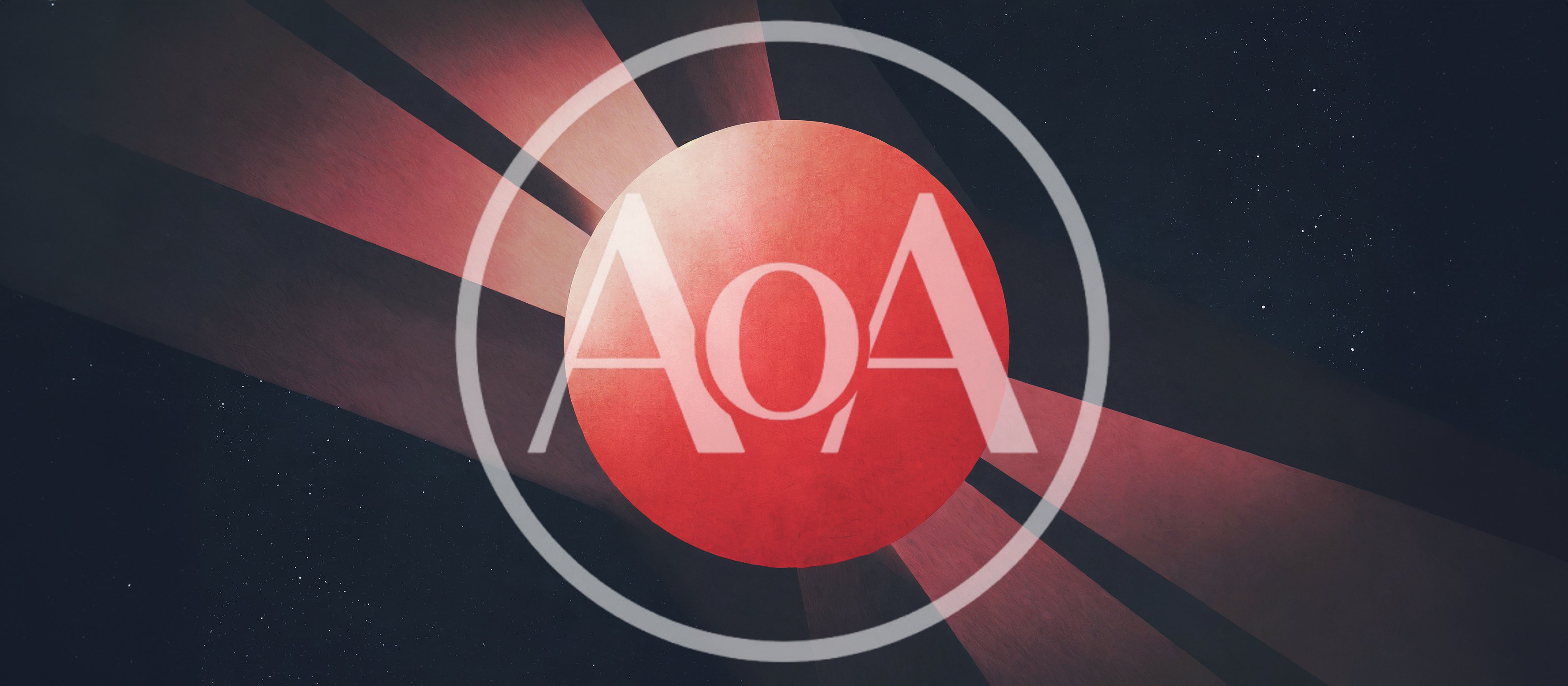 Abstract Red Sphere With Radiant Light Beams In Space