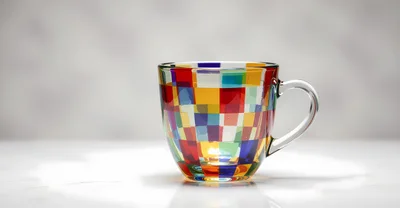 Colorful Stained Glass Style Coffee Mug