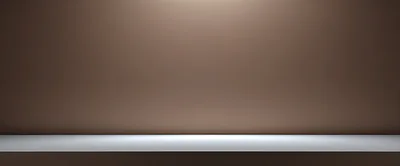 Empty White Shelf Against A Brown Wall