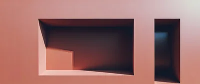 Minimalist Architectural Wall With Recessed Display Niches