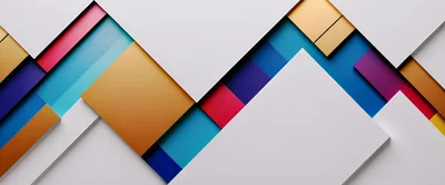Abstract Geometric Background With Overlapping Colorful Panels
