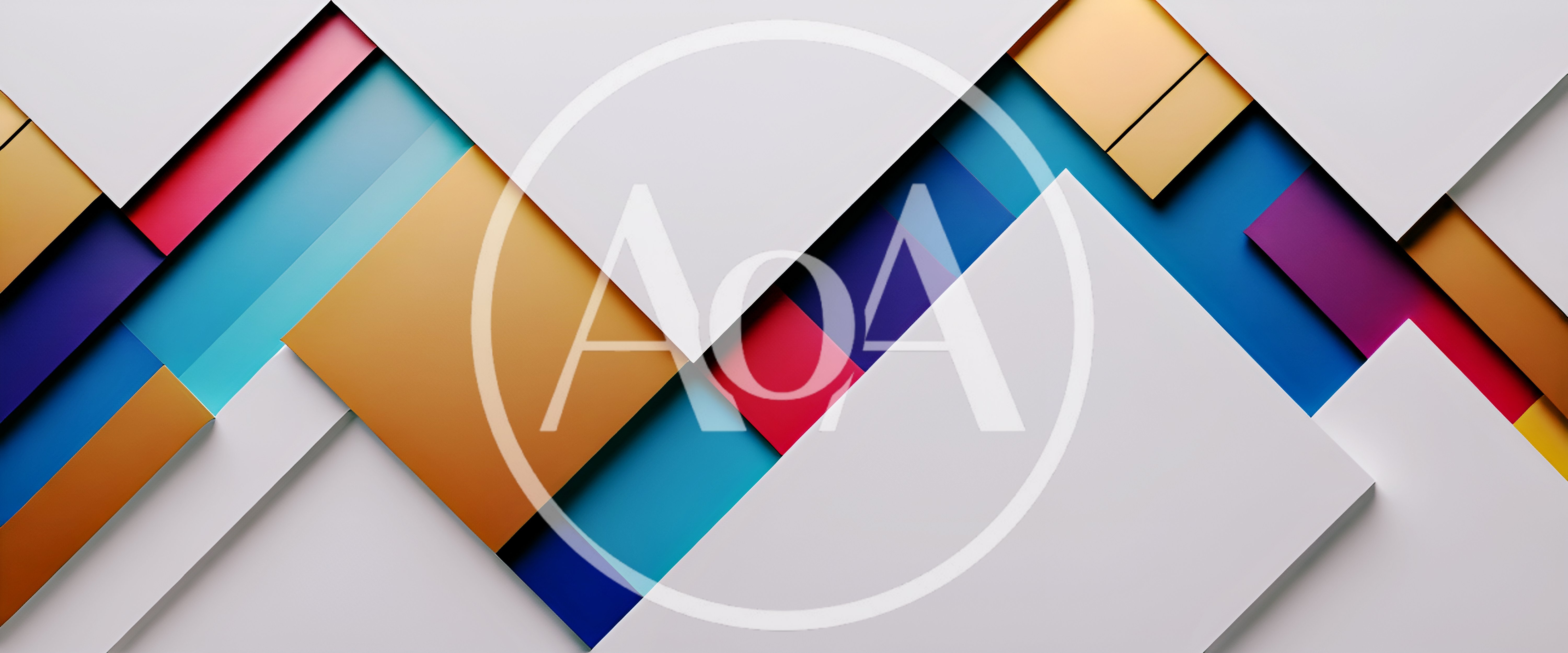 Abstract Geometric Background With Overlapping Colorful Panels