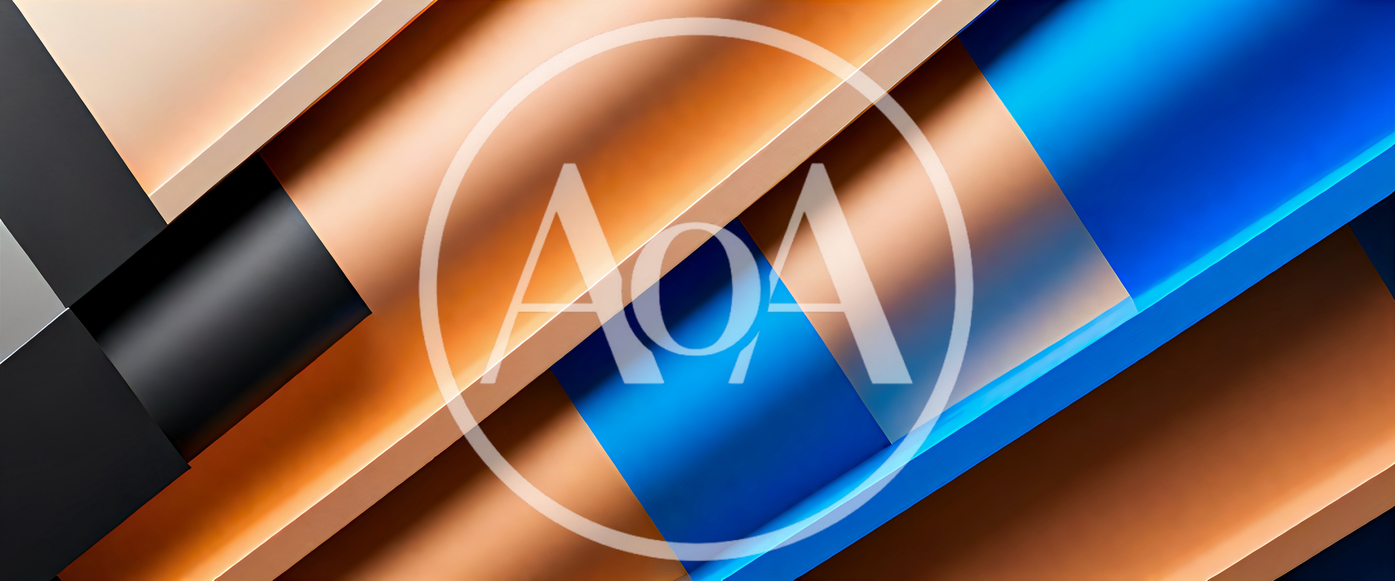 Abstract Geometric Background With Blue And Copper Layers