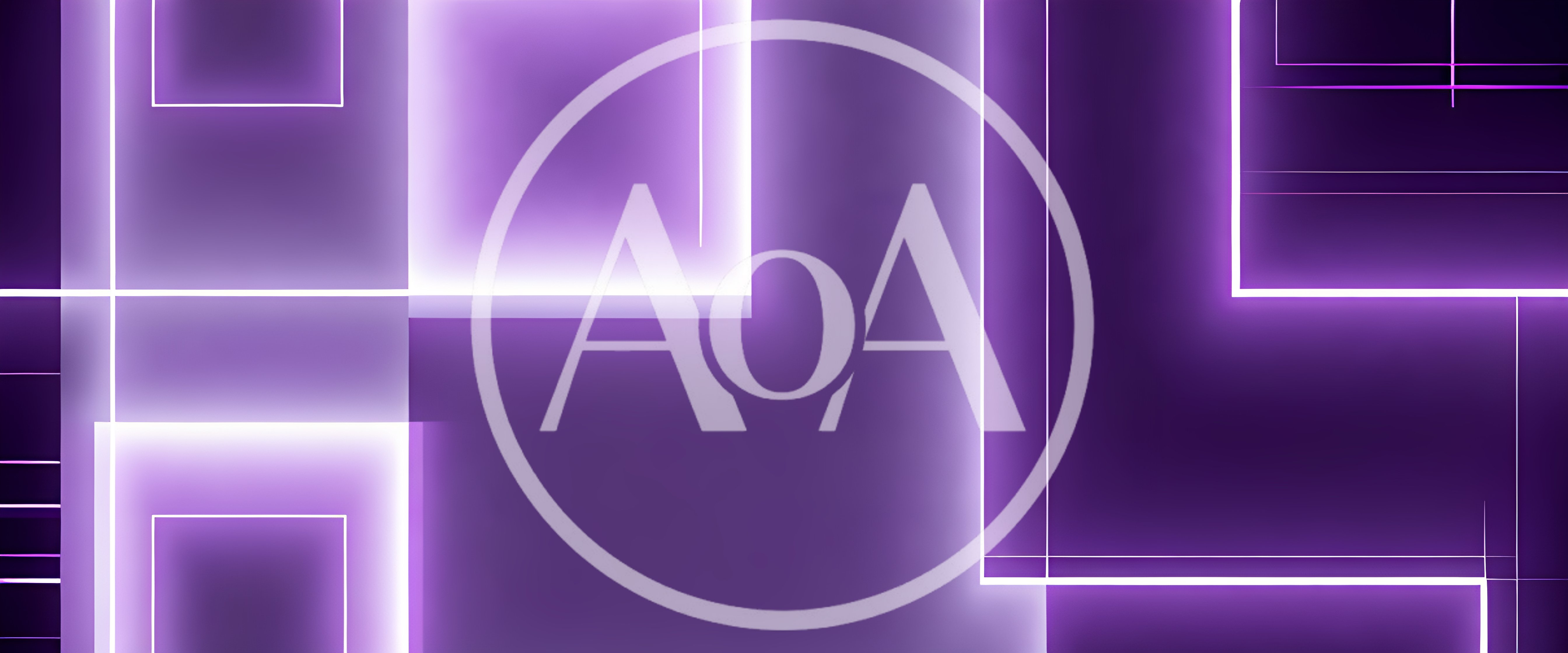 Abstract Glowing Purple Neon Square Frames Background
