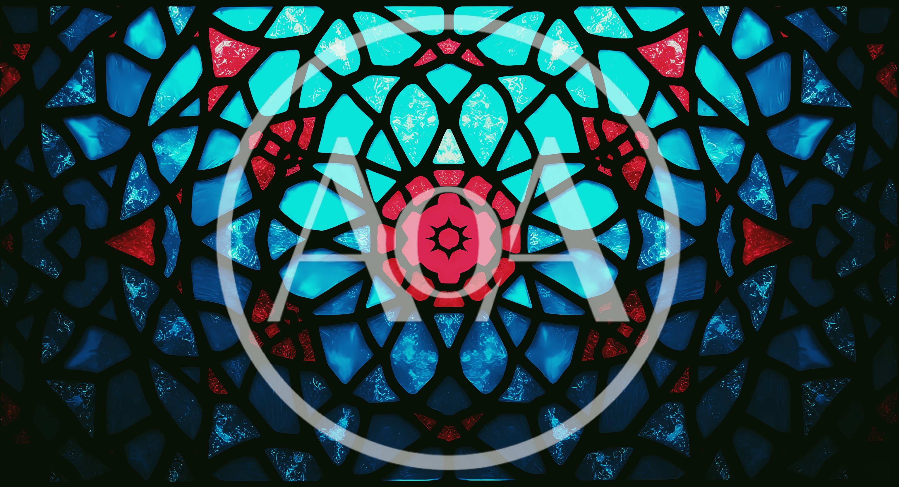 Intricate Stained Glass Pattern With Geometric Floral Motifs