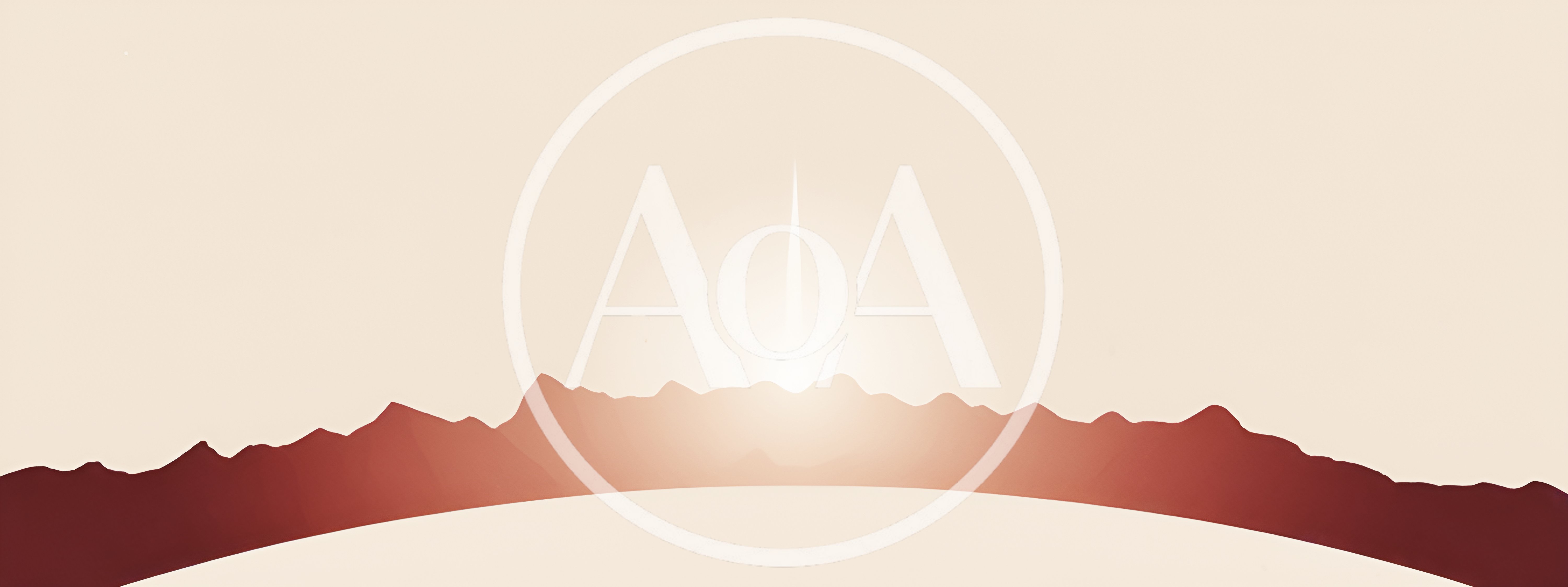 Minimalist Mountain Landscape With Rising Sun Light Beam