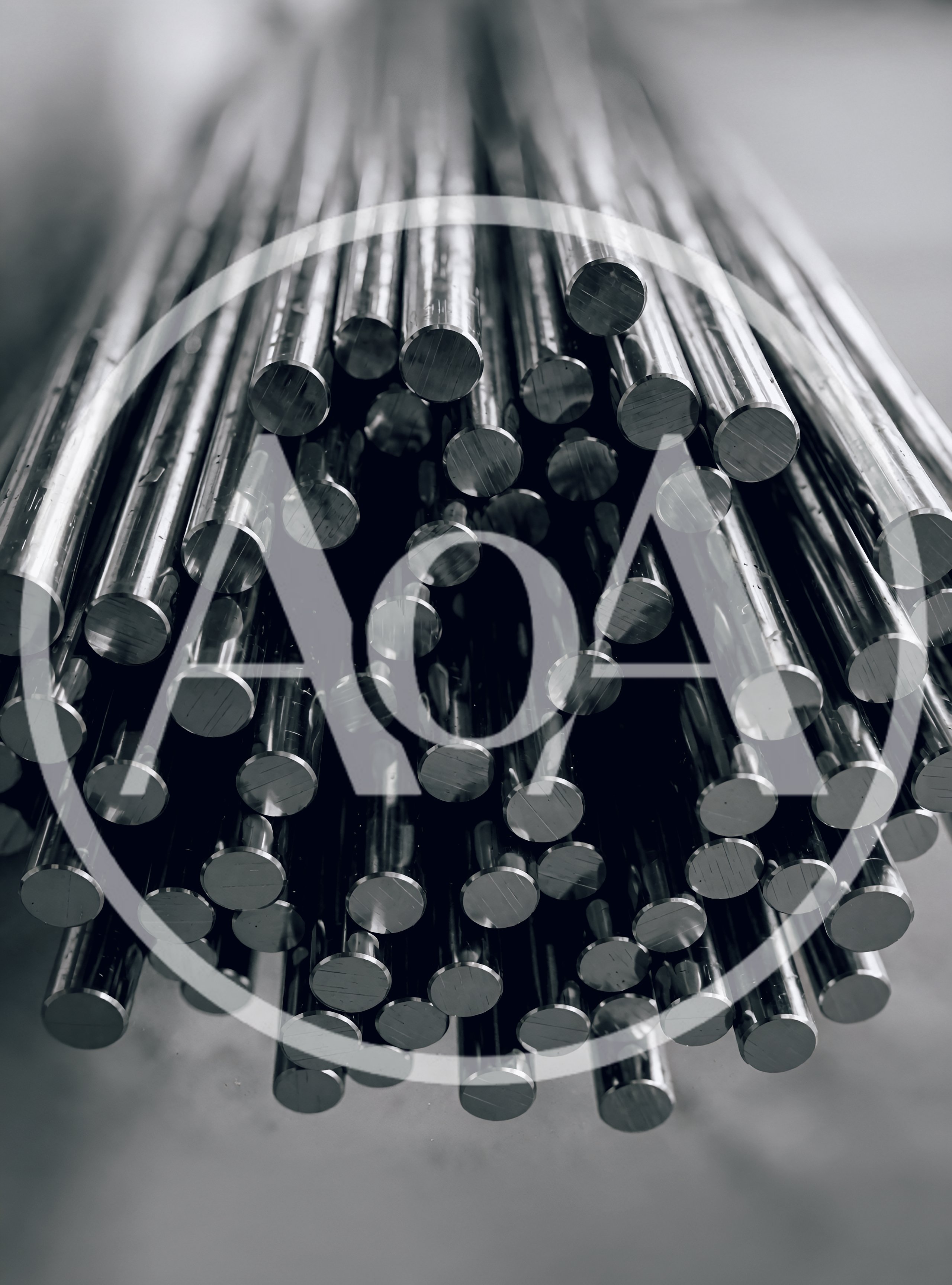 Bundle Of Polished Steel Metal Rods
