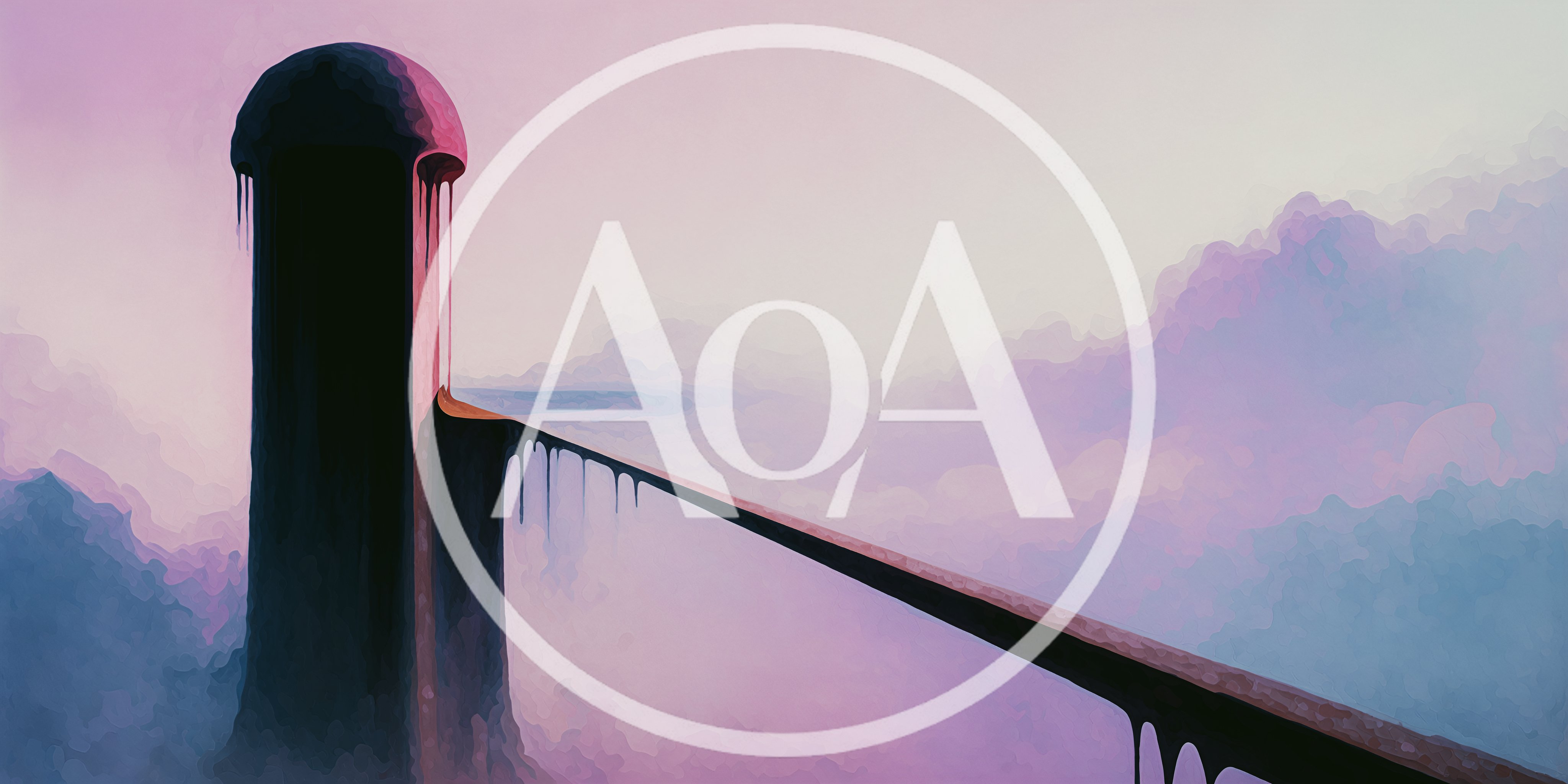 Surreal Tower With A Melting Bridge In The Clouds