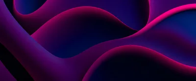 Abstract 3D Fluid Waves With Neon Pink Lighting