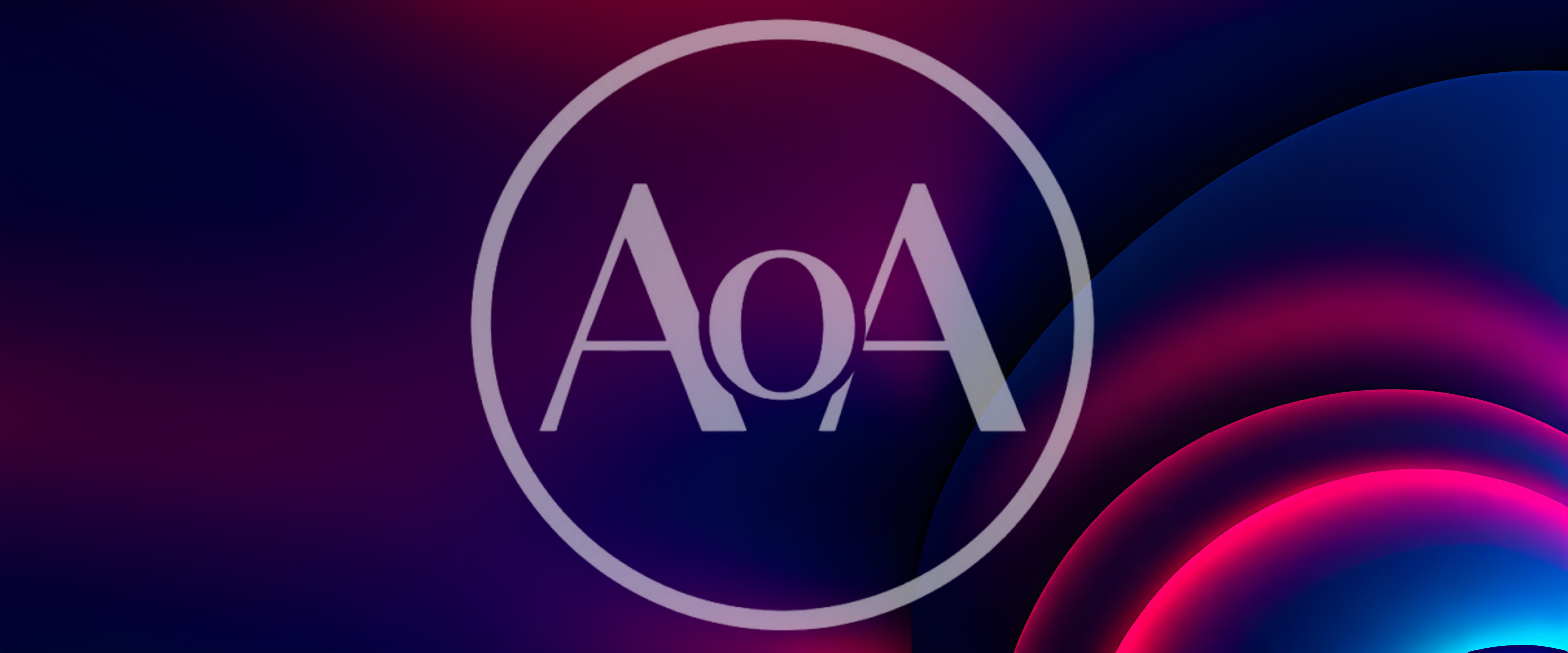 Abstract Background With Glowing Neon Circular Arcs