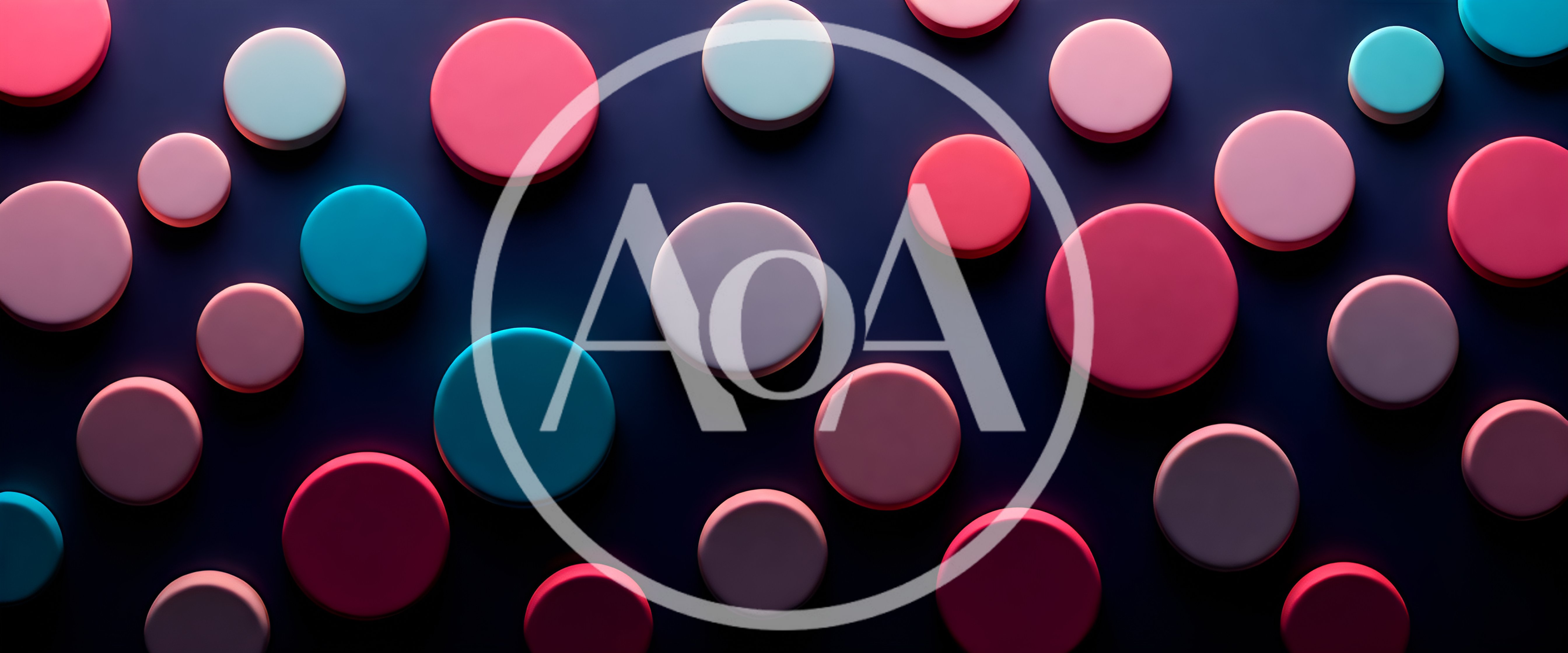 Abstract 3D Rendered Colorful Floating Circles