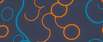 Abstract Neon Glowing Circles And Curves Background