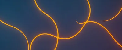 Abstract Glowing Orange Neon Lines On Dark Background