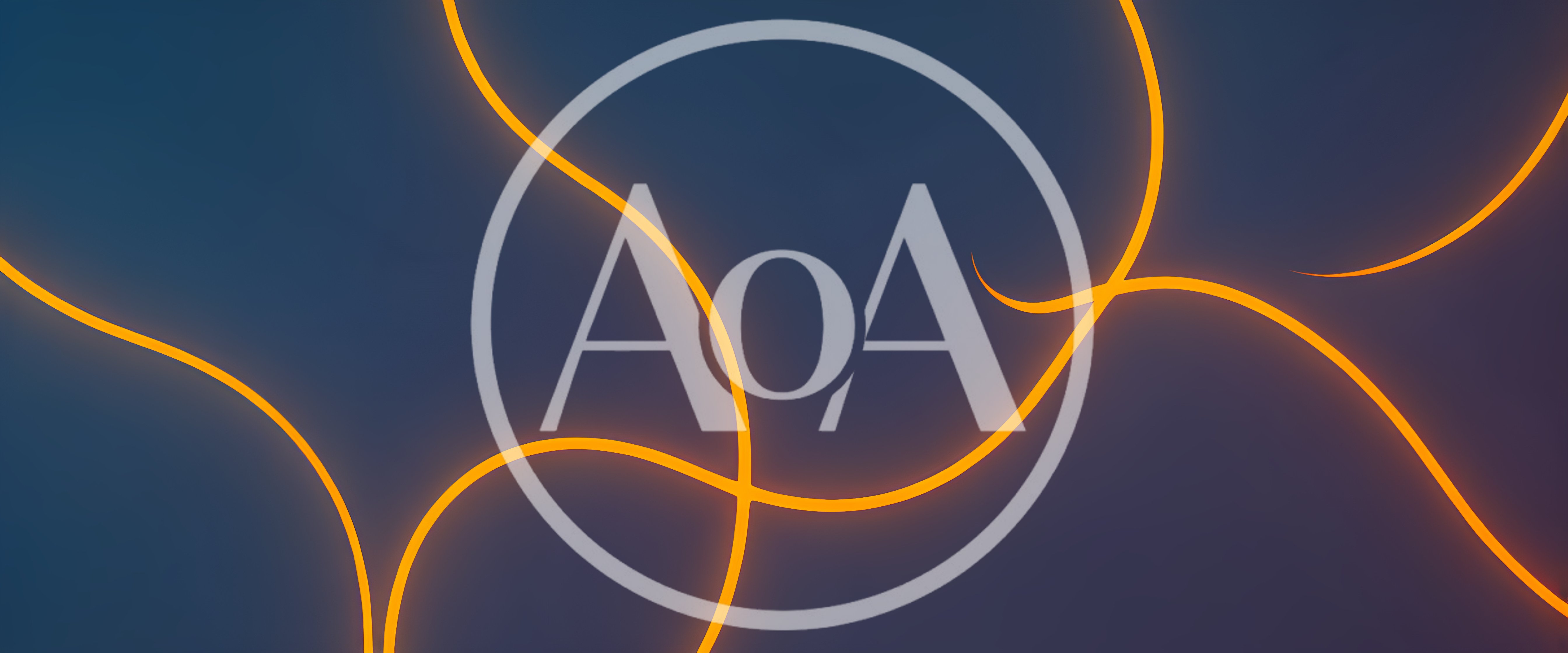 Abstract Glowing Orange Neon Lines On Dark Background