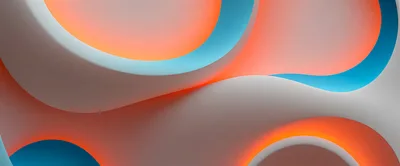 Abstract 3D Background With Glowing Curves