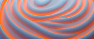 Abstract 3D Background With Glowing Orange Waves